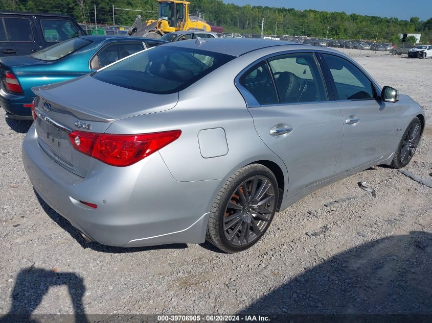 2016 Infiniti Q50 3.0T Red Sport 400 VIN: JN1FV7AP2GM420509 Lot: 39706905