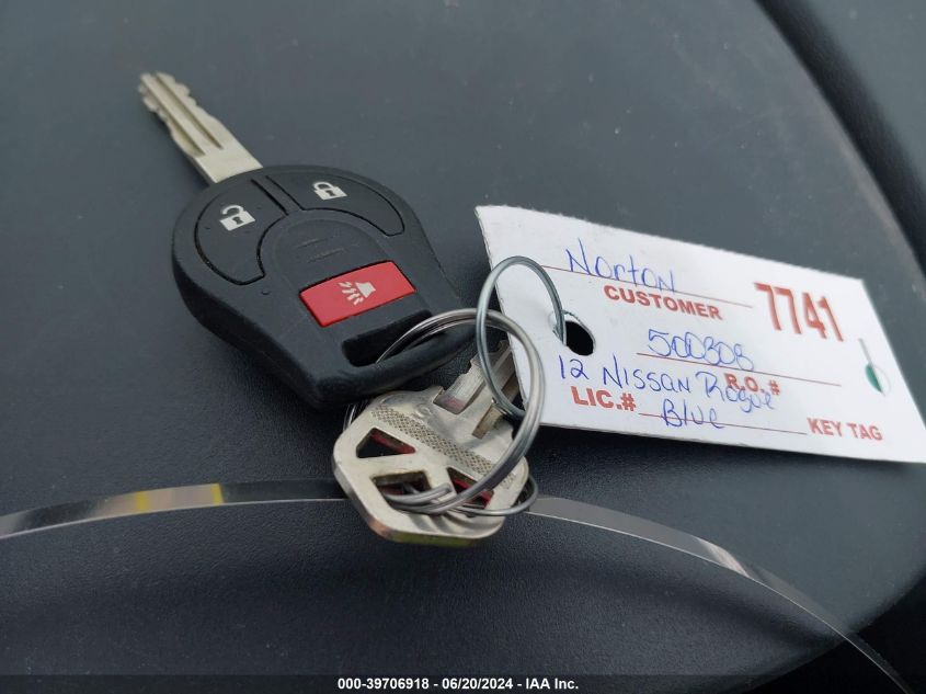 2012 Nissan Rogue S VIN: JN8AS5MV2CW715255 Lot: 39706918