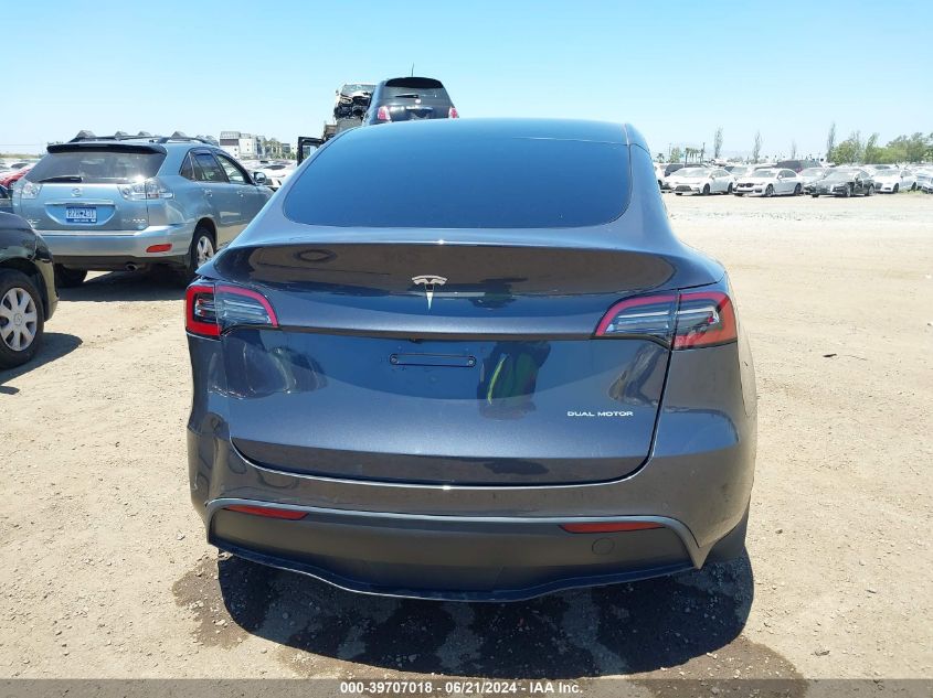 2021 Tesla Model Y Long Range Dual Motor All-Wheel Drive VIN: 5YJYGDEE7MF274197 Lot: 39707018