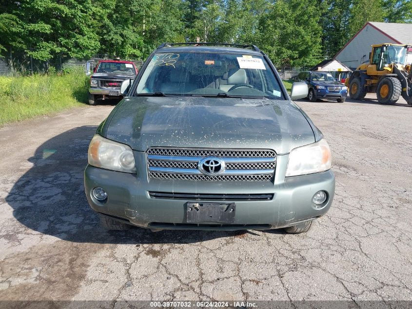 2007 Toyota Highlander Hybrid V6 VIN: JTEEW21AX70035528 Lot: 39707032