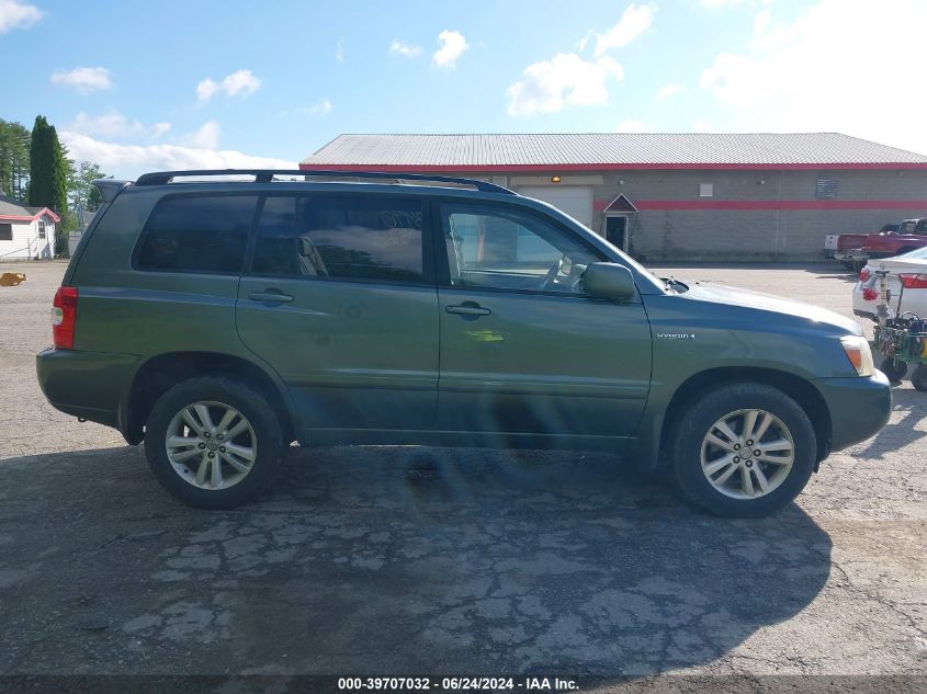 2007 Toyota Highlander Hybrid V6 VIN: JTEEW21AX70035528 Lot: 39707032