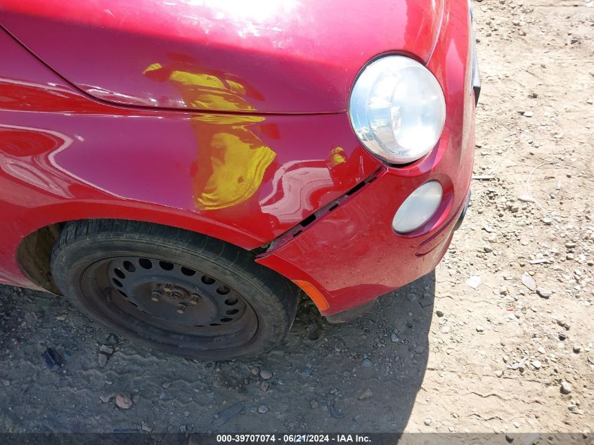 2013 Fiat 500 Pop VIN: 3C3CFFARXDT698464 Lot: 39707074