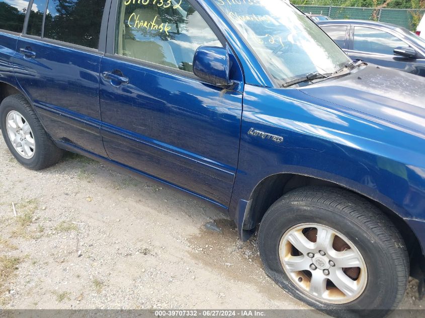 2003 Toyota Highlander Limited VIN: JTEHF21A730114419 Lot: 39707332