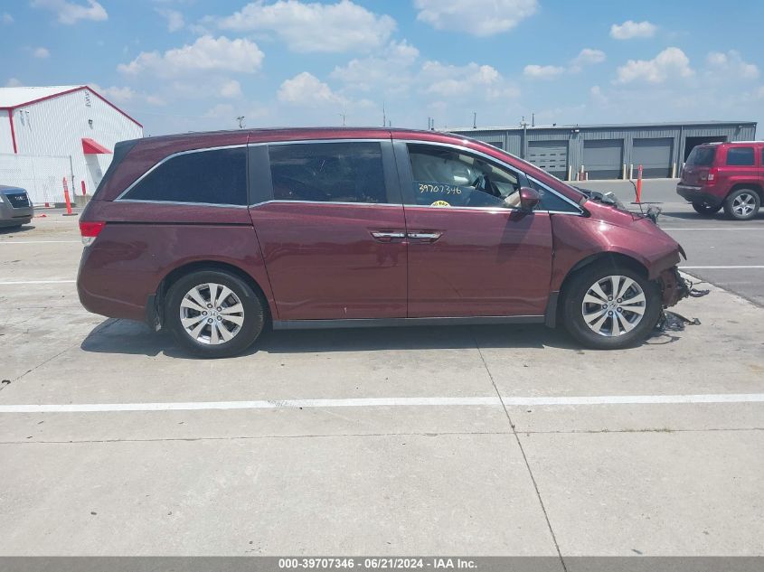 2017 Honda Odyssey Ex-L VIN: 5FNRL5H6XHB022296 Lot: 39707346