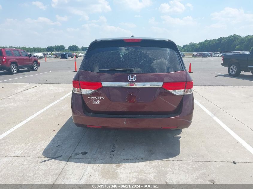 2017 Honda Odyssey Ex-L VIN: 5FNRL5H6XHB022296 Lot: 39707346