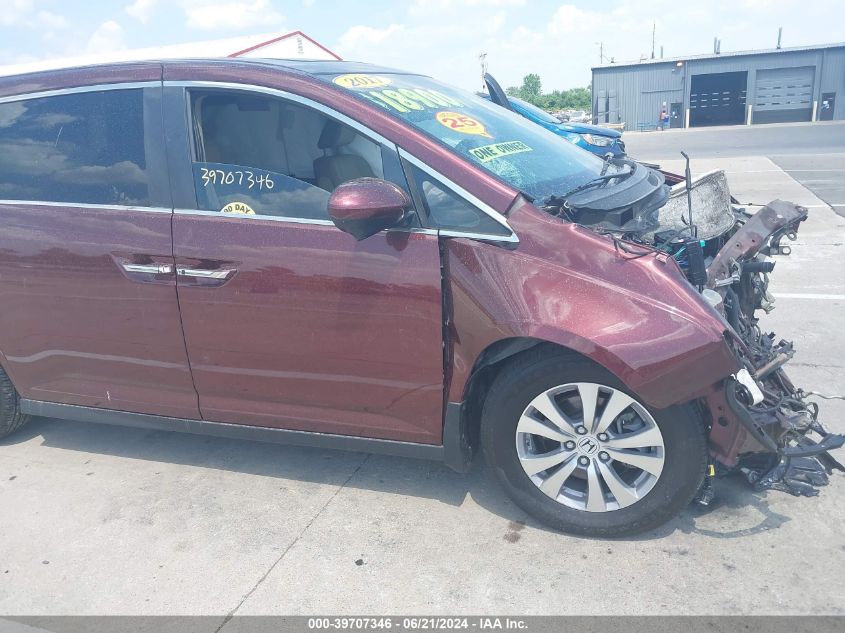 2017 Honda Odyssey Ex-L VIN: 5FNRL5H6XHB022296 Lot: 39707346