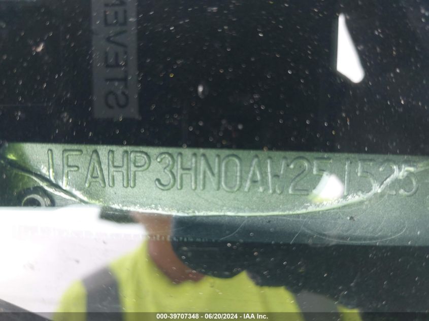 2010 Ford Focus Sel VIN: 1FAHP3HN0AW251525 Lot: 39707348