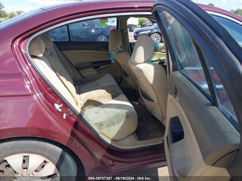 2010 Honda Accord 2.4 Lx VIN: 1HGCP2F30AA175450 Lot: 39707387