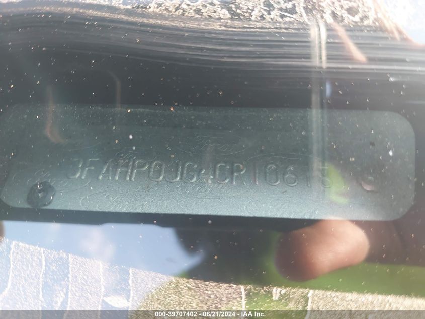 2012 Ford Fusion Sel VIN: 3FAHP0JG4CR106181 Lot: 39707402