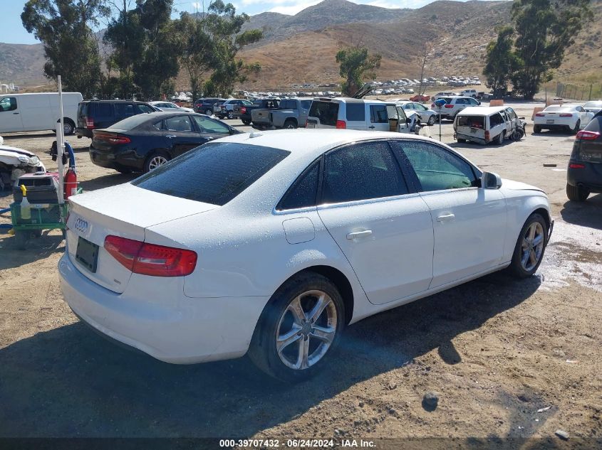 2013 Audi A4 2.0T Premium VIN: WAUBFAFL4DN022572 Lot: 39707432