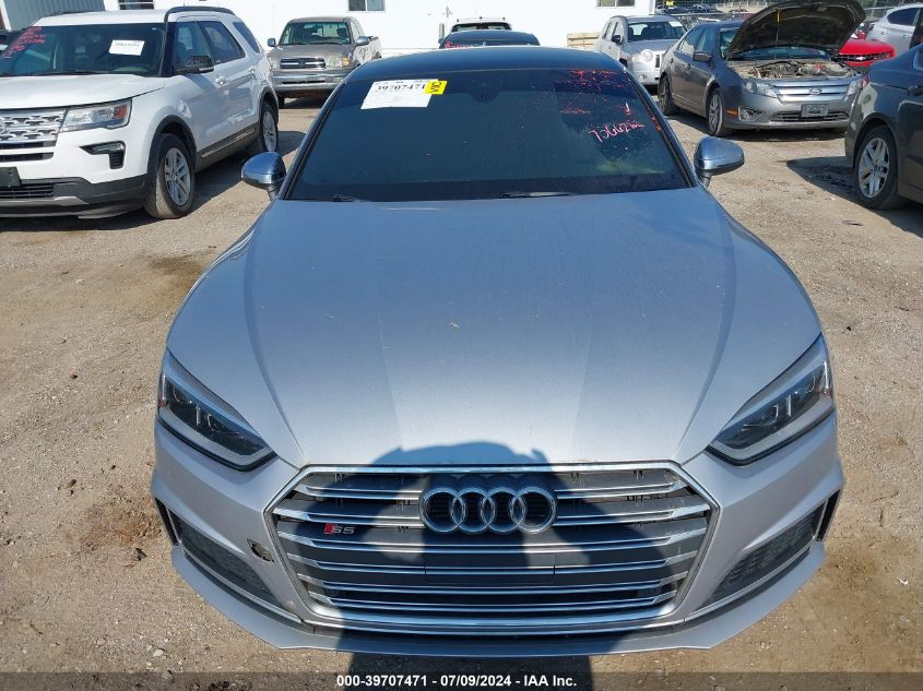 2018 Audi S5 3.0T Premium Plus VIN: WAUB4CF52JA023760 Lot: 39707471