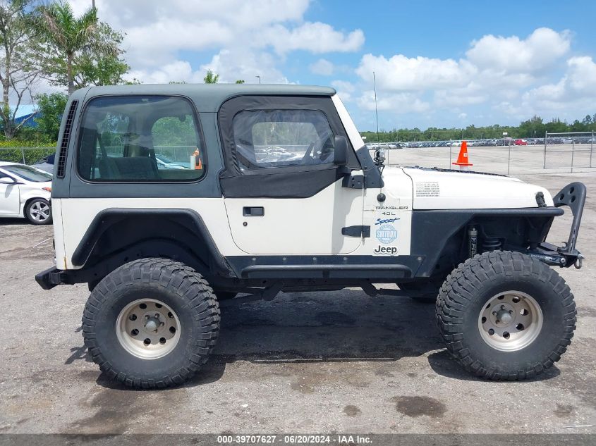 1998 Jeep Wrangler Sport VIN: 1J4FY19S0WP721409 Lot: 39707627