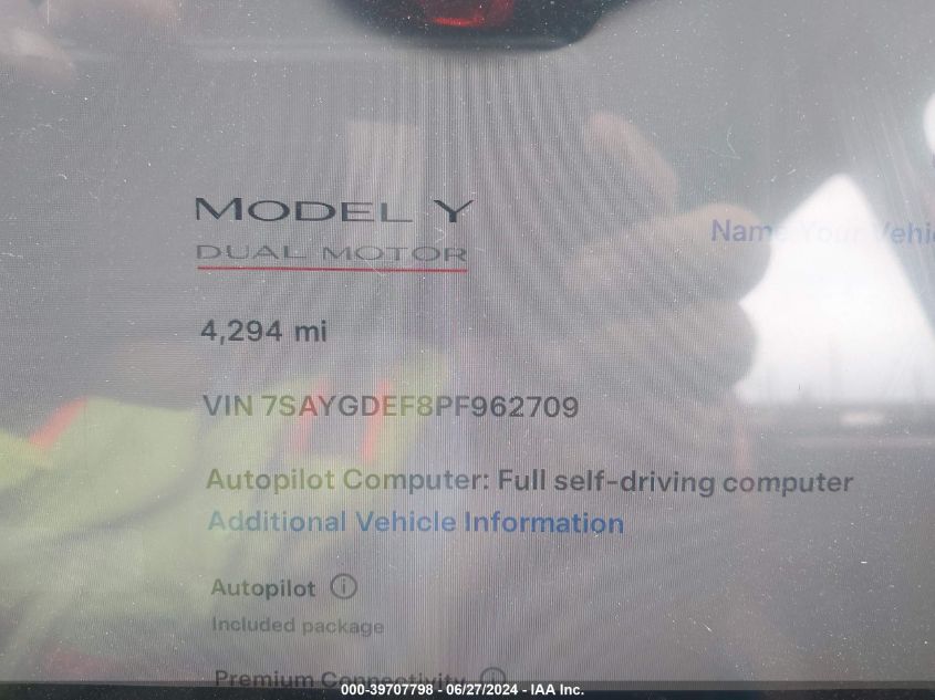 7SAYGDEF8PF962709 2023 Tesla Model Y