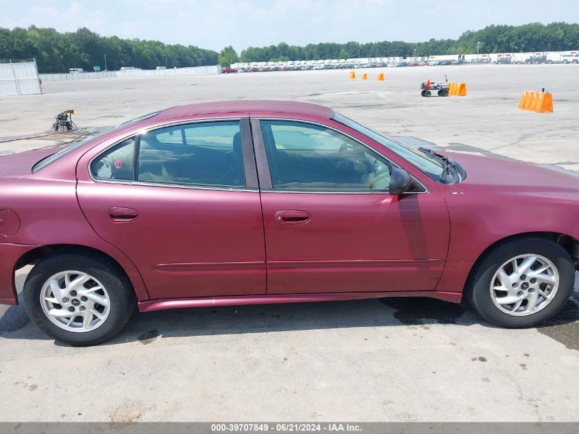 2004 Pontiac Grand Am Se VIN: 1G2NE52F54M584307 Lot: 39707849