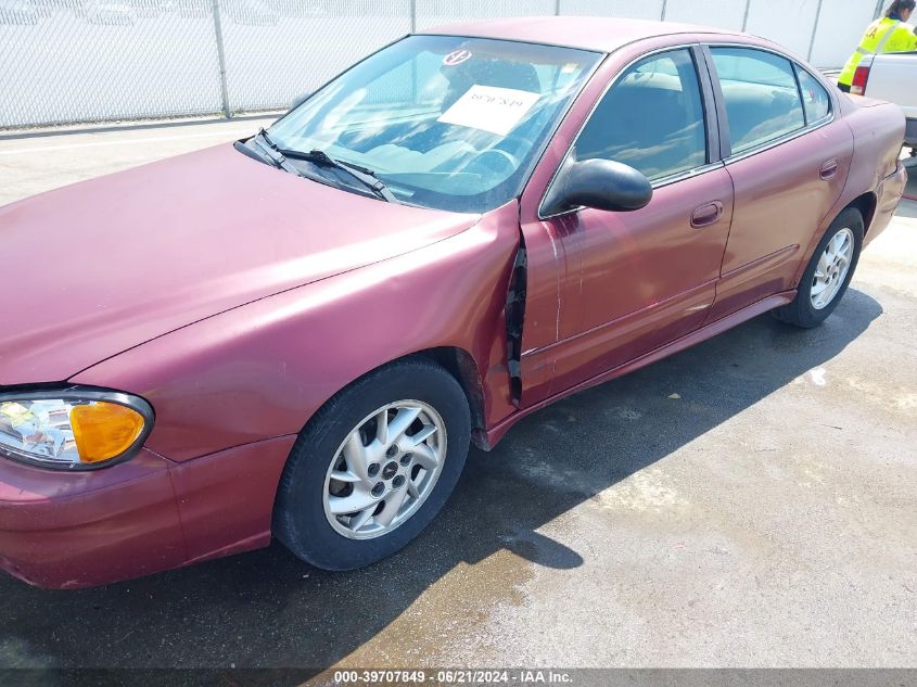 2004 Pontiac Grand Am Se VIN: 1G2NE52F54M584307 Lot: 39707849