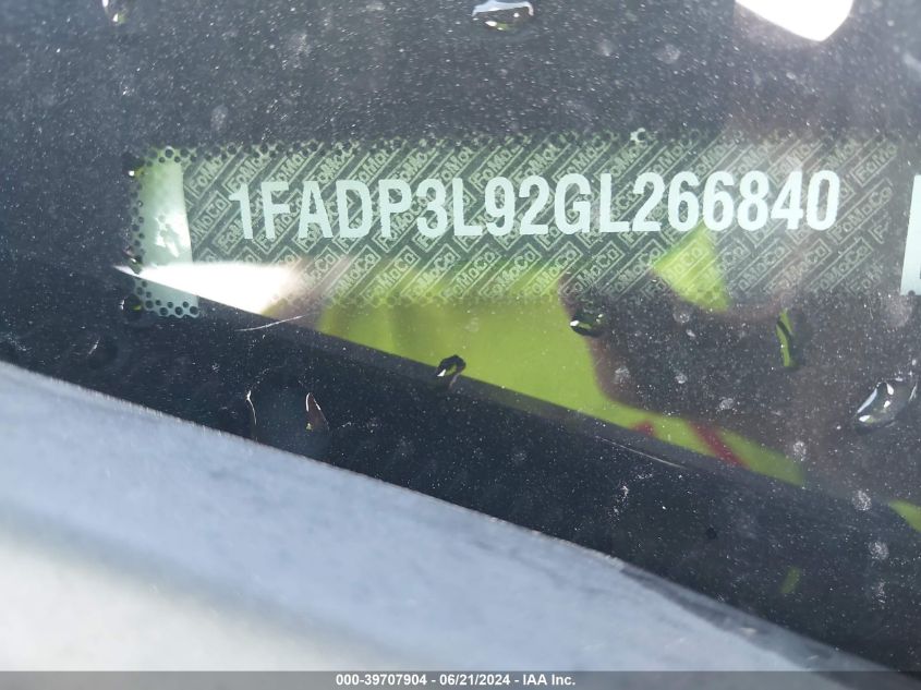 2016 Ford Focus St VIN: 1FADP3L92GL266840 Lot: 39707904