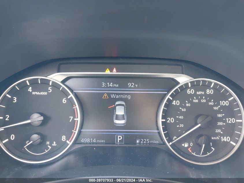 2022 Nissan Altima Sv Fwd VIN: 1N4BL4DV2NN384165 Lot: 39707933