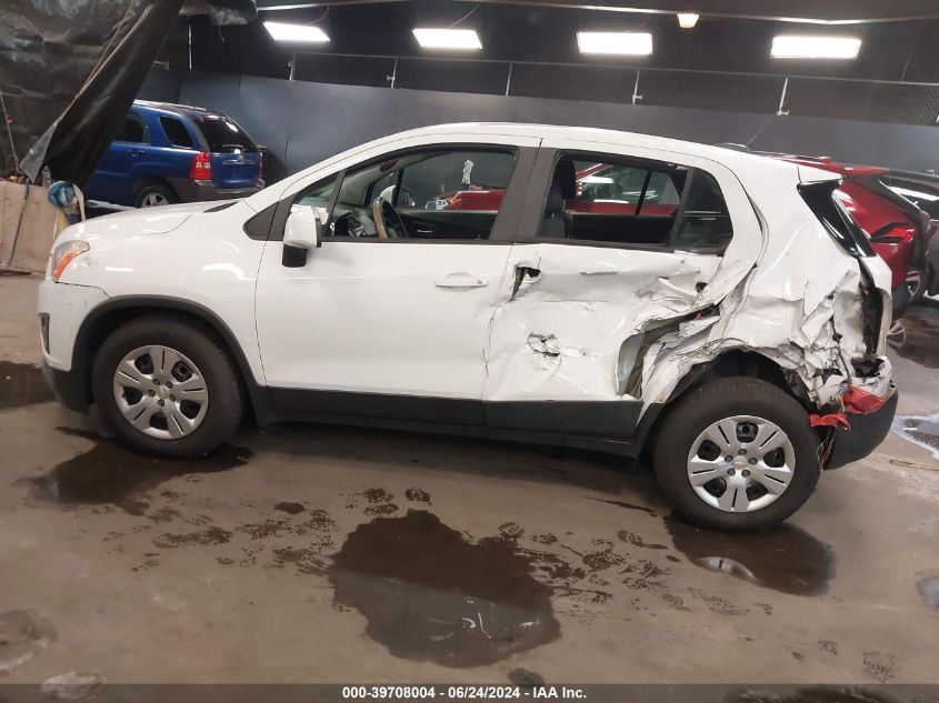 2016 Chevrolet Trax 1Ls VIN: KL7CJKSB9GB757950 Lot: 39708004