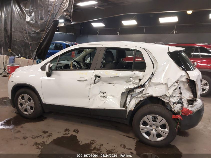 2016 Chevrolet Trax 1Ls VIN: KL7CJKSB9GB757950 Lot: 39708004