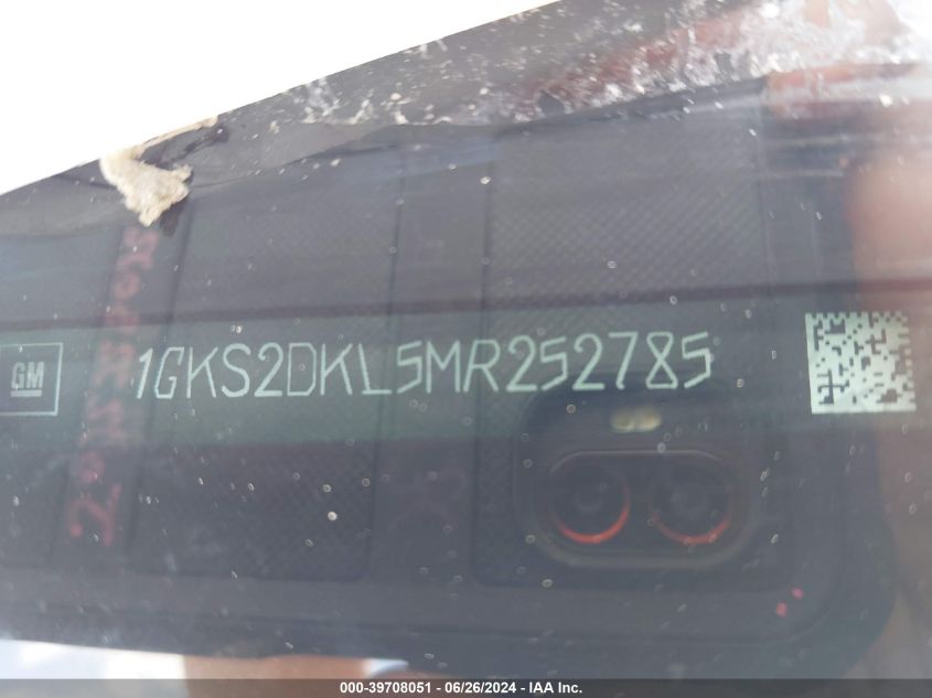 2021 GMC Yukon 4Wd Denali VIN: 1GKS2DKL5MR252785 Lot: 39708051