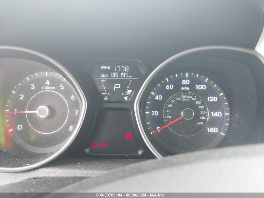 2012 Hyundai Elantra Gls VIN: 5NPDH4AE6CH073425 Lot: 39708104