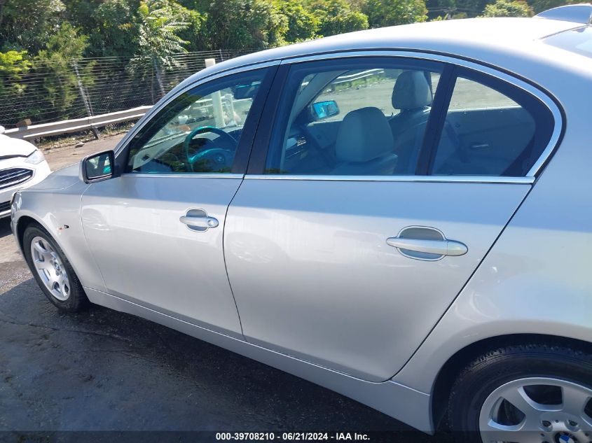 2004 BMW 525I VIN: WBANA53514B854400 Lot: 39708210