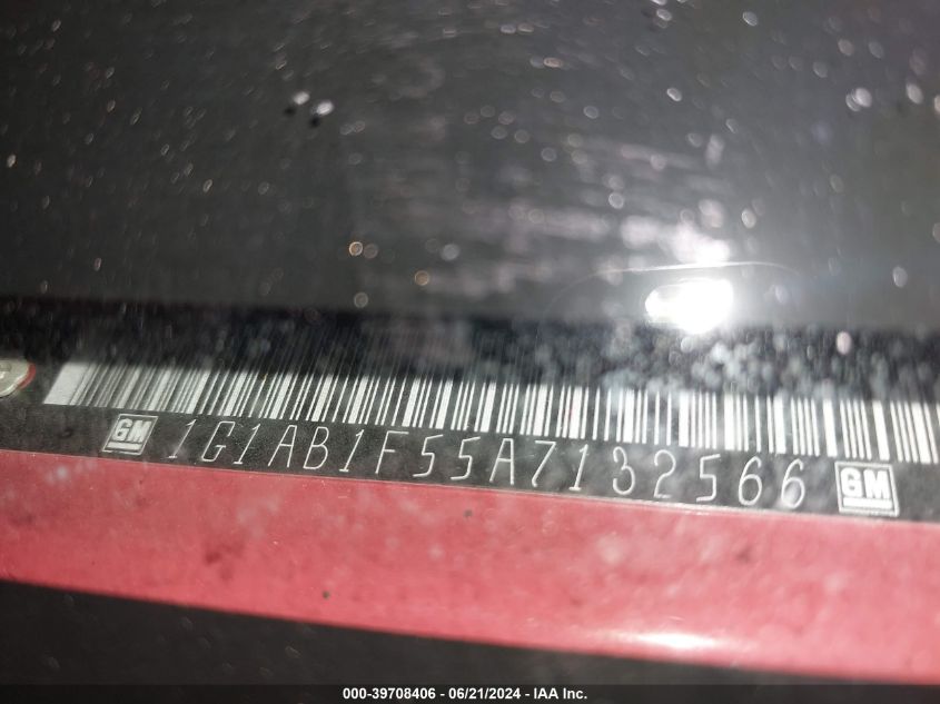 2010 Chevrolet Cobalt Ls VIN: 1G1AB1F55A7132566 Lot: 39708406