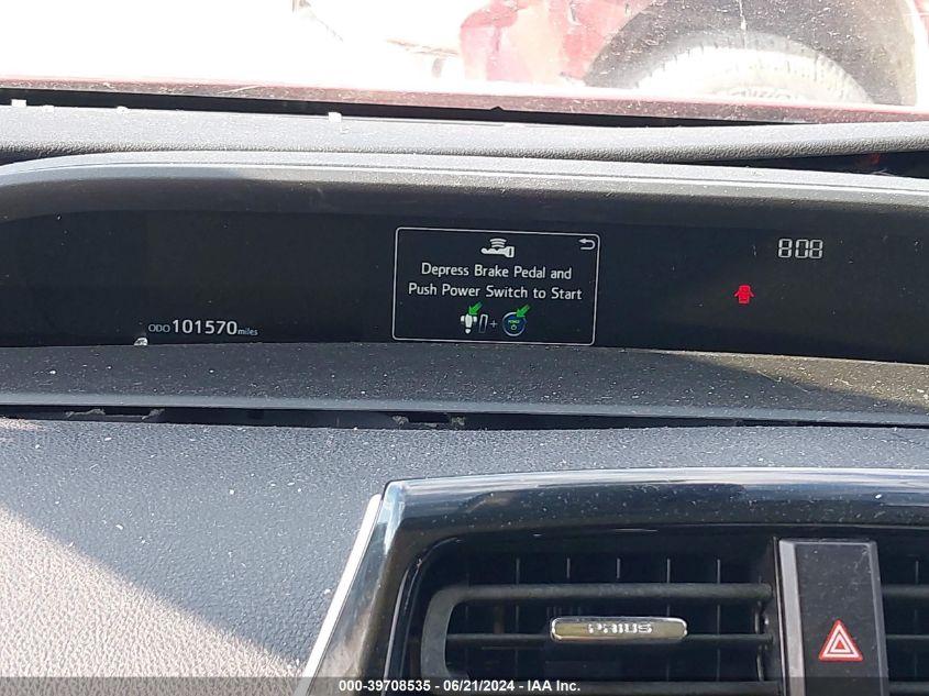 2017 Toyota Prius Two VIN: JTDKBRFU2H3532801 Lot: 39708535