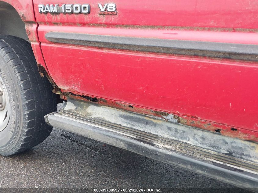 1998 Dodge Ram 1500 St VIN: 3B7HF12Y2WM293464 Lot: 39708592