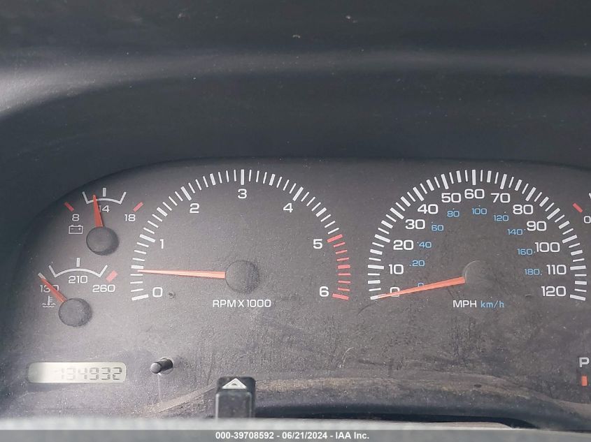 1998 Dodge Ram 1500 St VIN: 3B7HF12Y2WM293464 Lot: 39708592