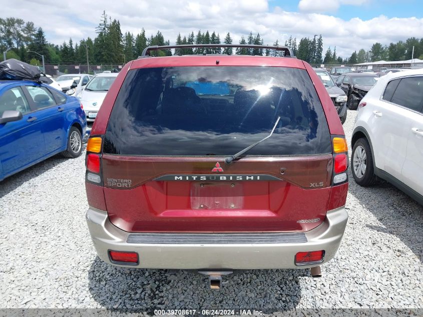 2000 Mitsubishi Montero Sport Ls/Xls VIN: JA4MT31H8YP805966 Lot: 39708617