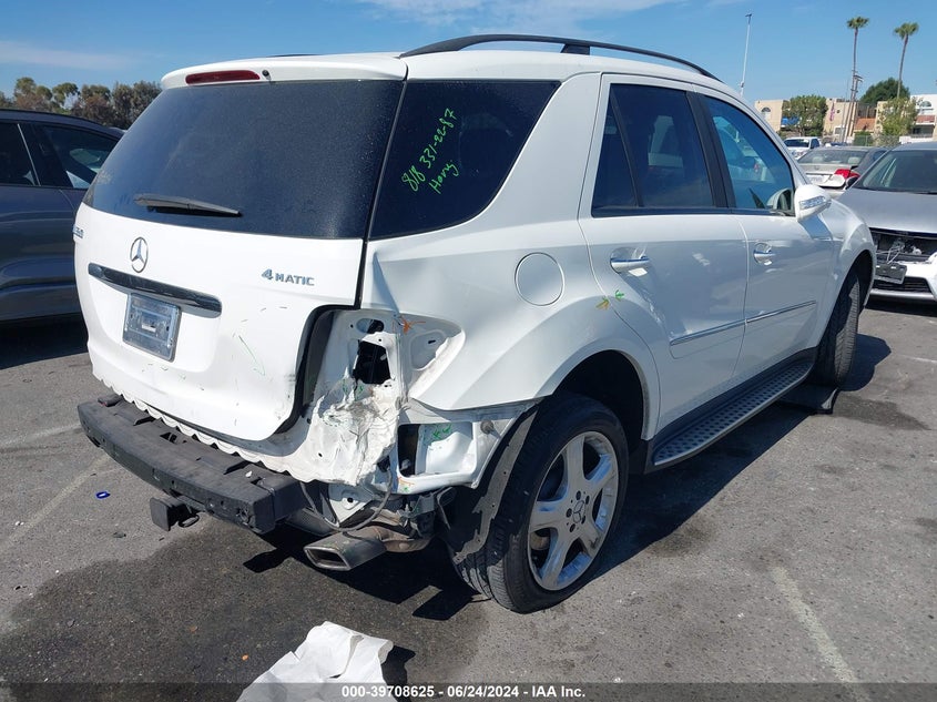 2007 Mercedes-Benz Ml 350 4Matic VIN: 4JGBB86E57A248541 Lot: 39708625