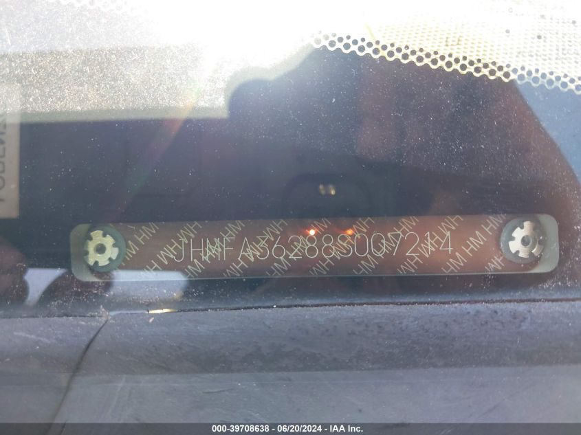 2008 Honda Civic Hybrid VIN: JHMFA36288S007214 Lot: 39708638