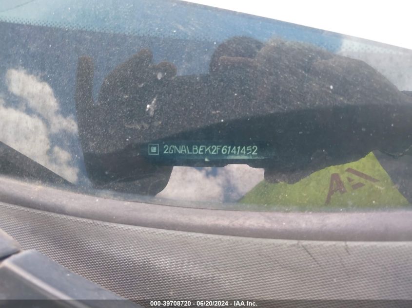 2015 Chevrolet Equinox 1Lt VIN: 2GNALBEK2F6141452 Lot: 39708720