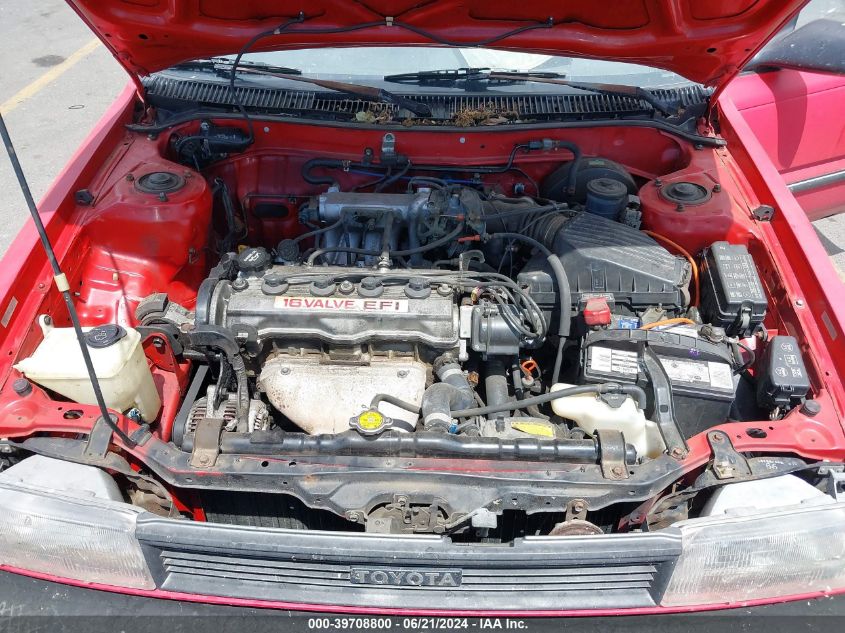 1990 Toyota Corolla Dlx VIN: JT2AE94A6L3295422 Lot: 39708800