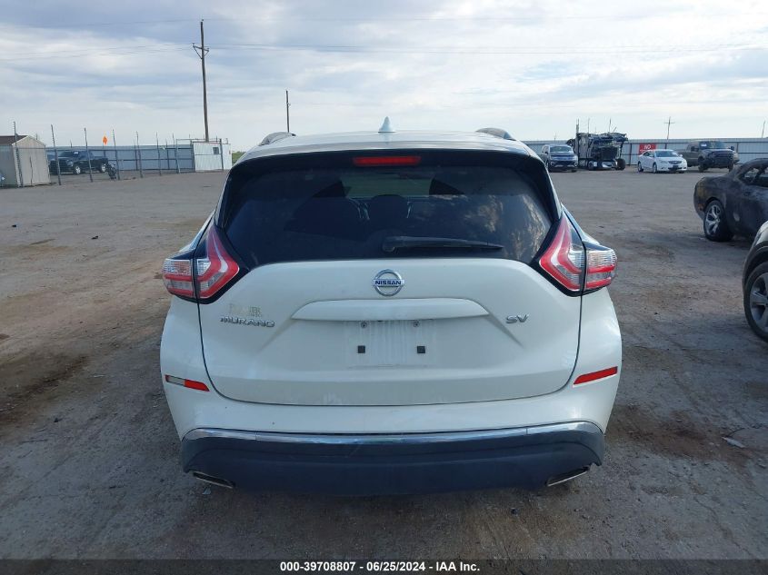 2018 Nissan Murano Sv VIN: 5N1AZ2MG9JN135524 Lot: 39708807