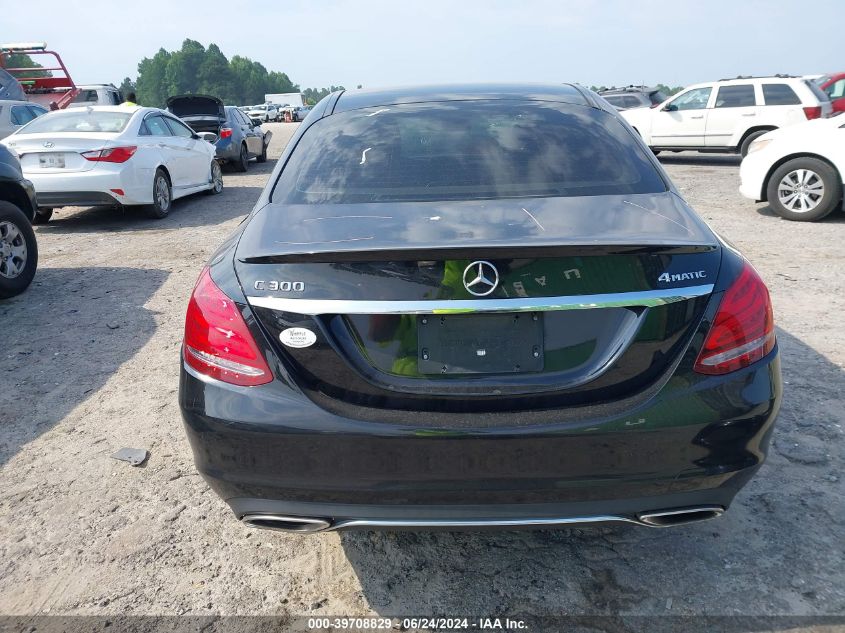 2016 Mercedes-Benz C 300 4Matic/Luxury 4Matic/Sport 4Matic VIN: 55SWF4KBXGU099693 Lot: 39708829