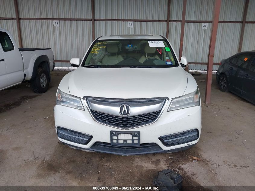 2016 Acura Mdx Acurawatch Plus Package VIN: 5FRYD3H2XGB005229 Lot: 39708849