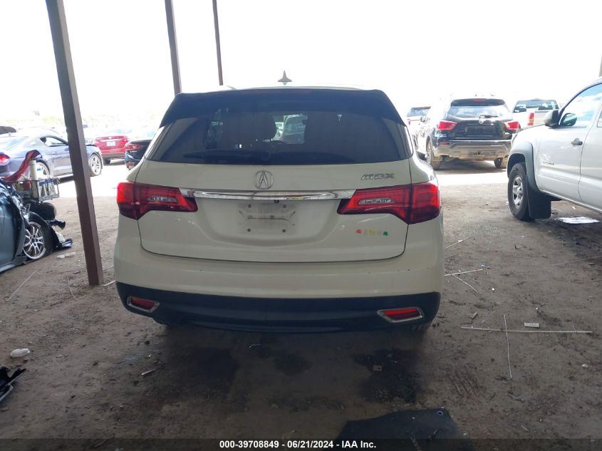 2016 Acura Mdx Acurawatch Plus Package VIN: 5FRYD3H2XGB005229 Lot: 39708849