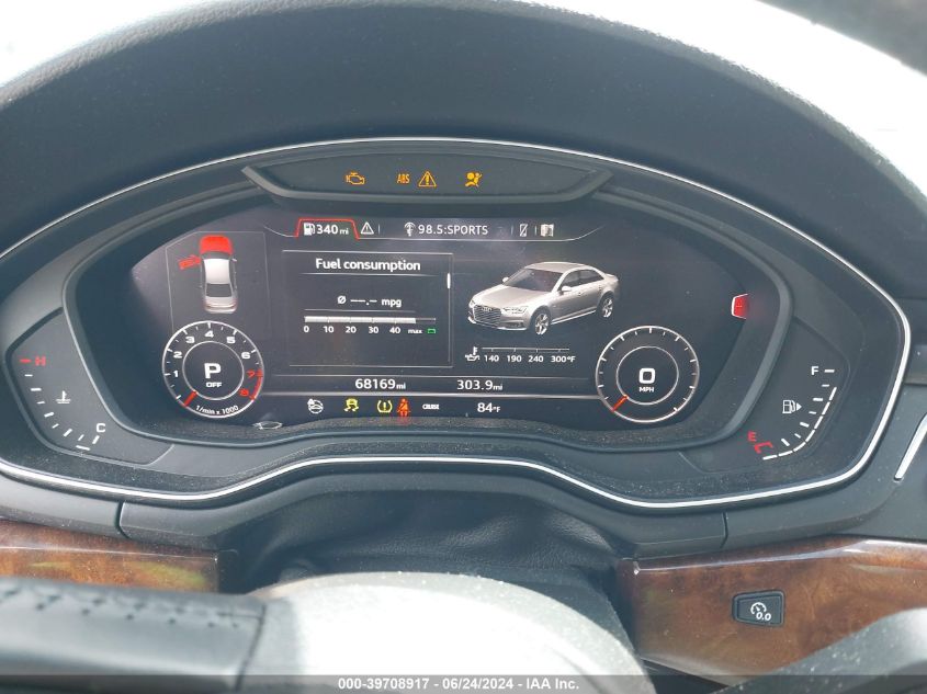 2017 Audi A4 2.0T Premium VIN: WAUFNBF4XHN036744 Lot: 39708917