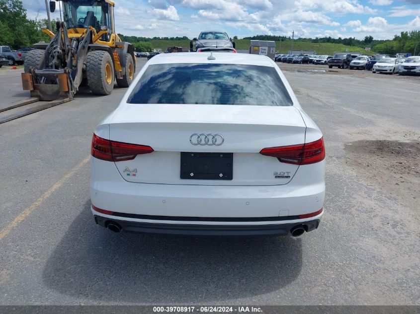 2017 Audi A4 2.0T Premium VIN: WAUFNBF4XHN036744 Lot: 39708917