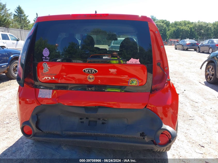 2014 Kia Soul + VIN: KNDJP3A56E7722678 Lot: 39708966