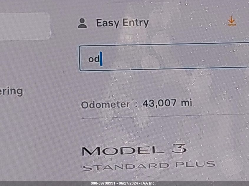 2021 Tesla Model 3 Standard Range Plus Rear-Wheel Drive VIN: 5YJ3E1EA9MF098023 Lot: 39708991