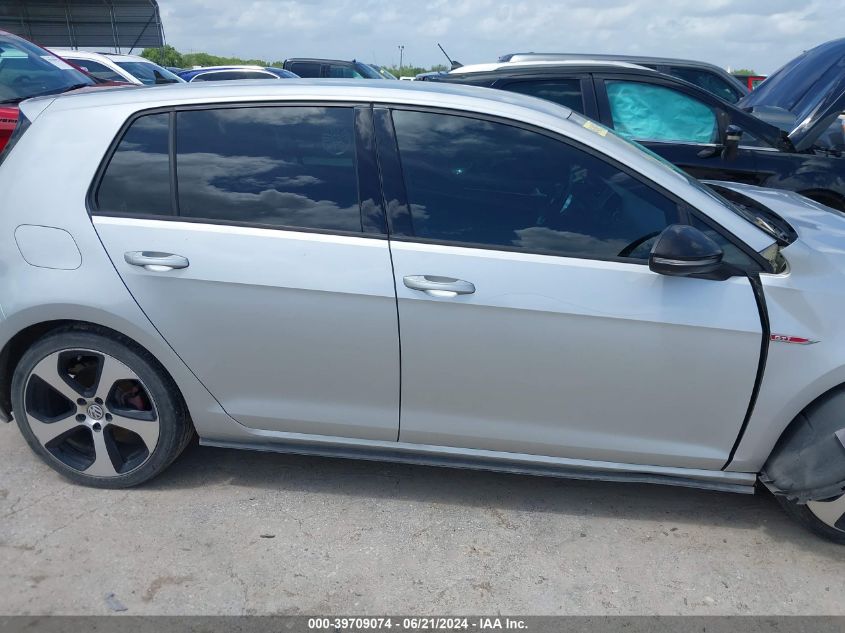 2017 Volkswagen Gti S VIN: 3VW4T7AU2HM063660 Lot: 39709074