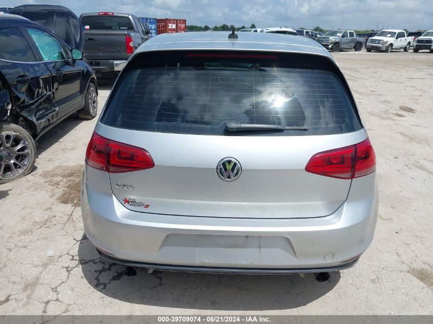2017 Volkswagen Gti S VIN: 3VW4T7AU2HM063660 Lot: 39709074