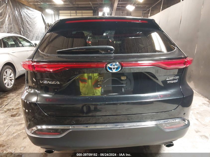 2022 Toyota Venza Limited VIN: JTEAAAAH0NJ100365 Lot: 39709182