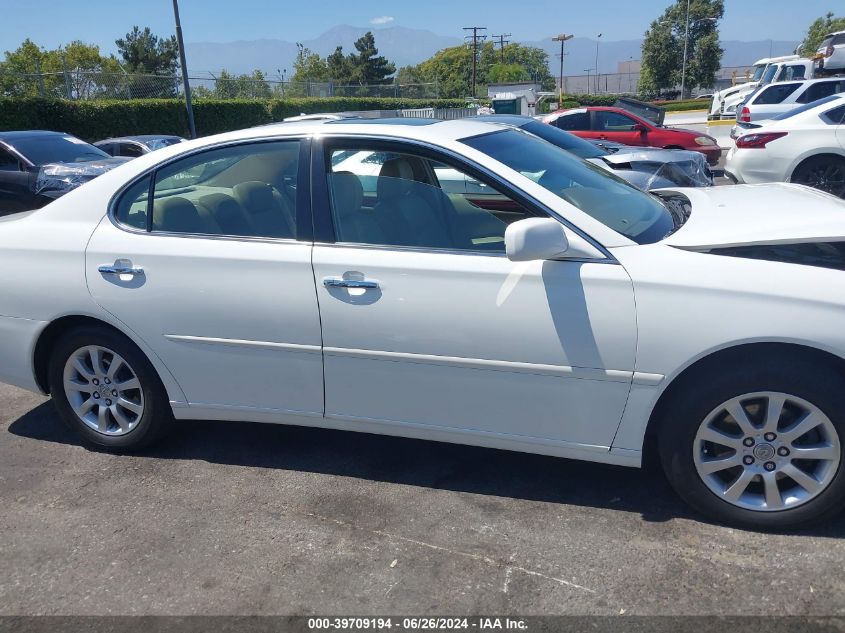 2004 Lexus Es 330 VIN: JTHBA30G840010624 Lot: 39709194