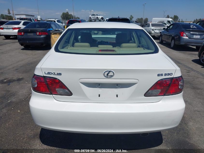 2004 Lexus Es 330 VIN: JTHBA30G840010624 Lot: 39709194