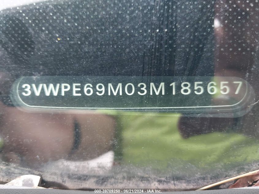 2003 Volkswagen Jetta Wolfsburg Edition VIN: 3VWPE69M03M185657 Lot: 39709250