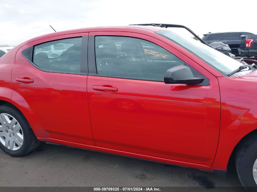 2012 Dodge Avenger Se VIN: 1C3CDZAB9CN272709 Lot: 39709325